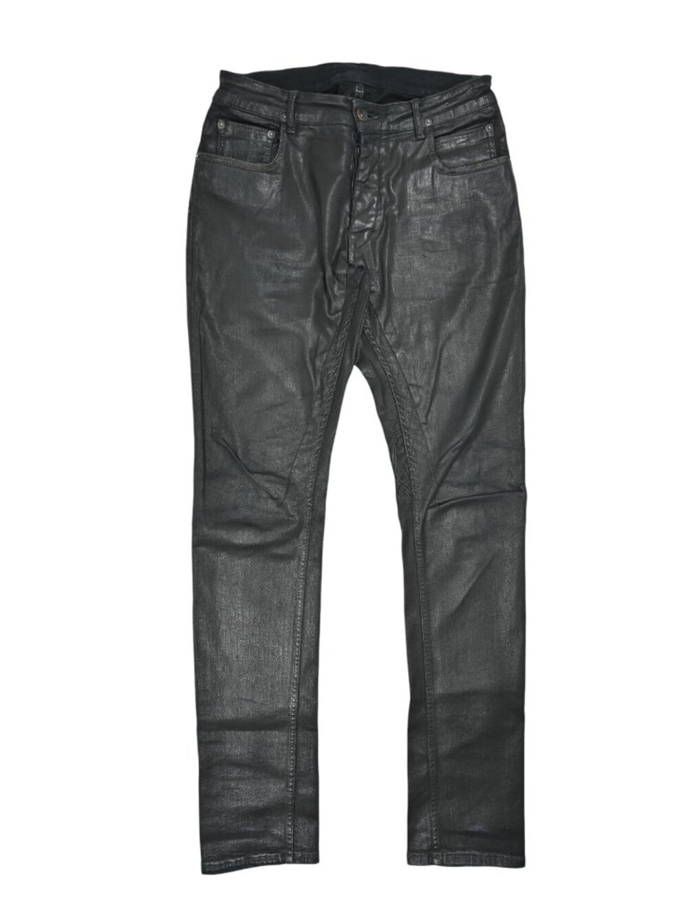 Rick Owens DRKSHDW Detroit Cut Jeans in Black Wax